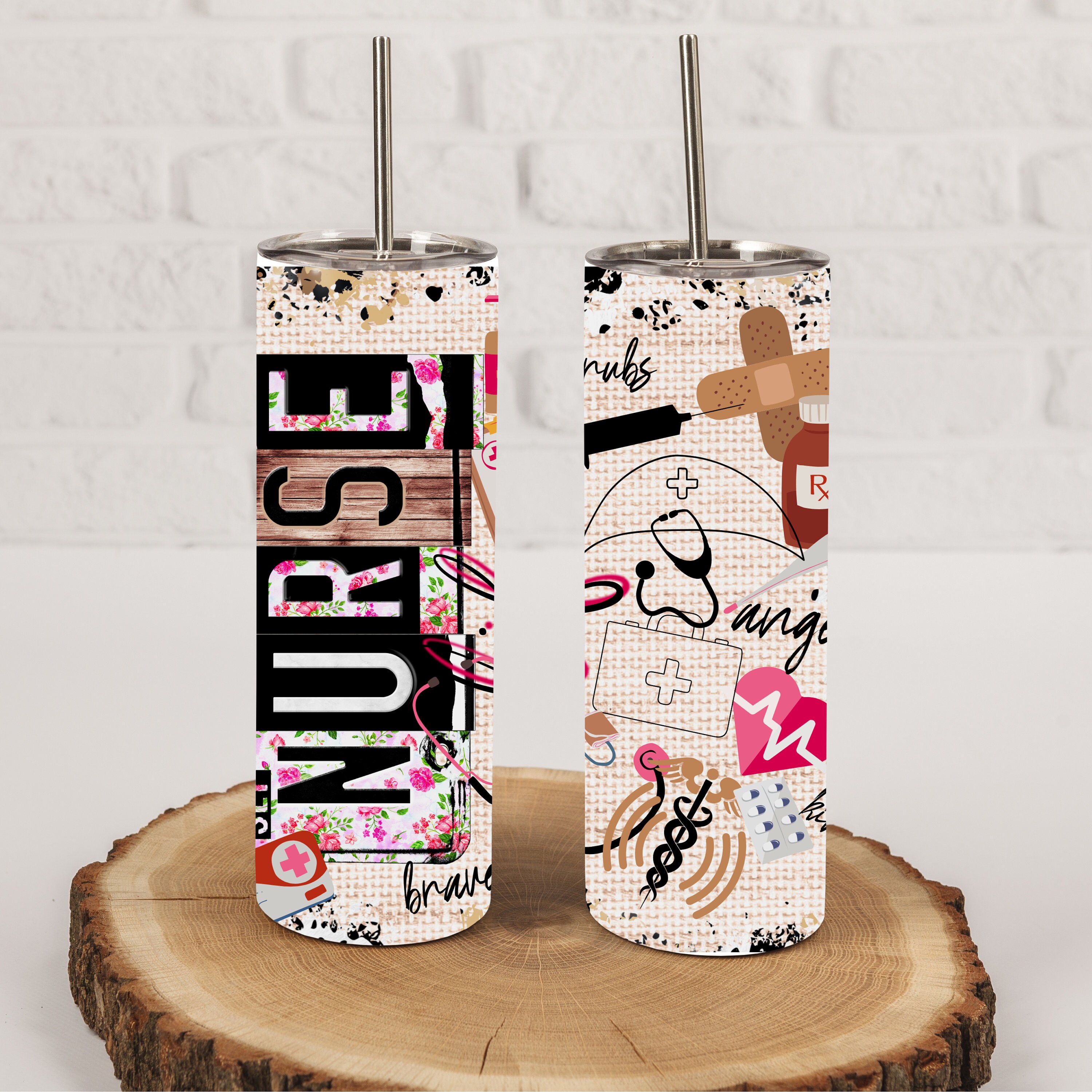 Nurse Tumbler 20 Oz Skinny Tumbler Nurse Gift Nurse Etsy