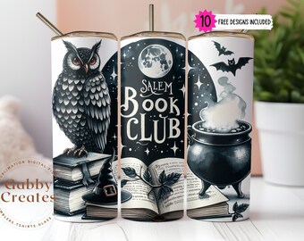 Witchy Book Club Tumbler Sublimation Design (Digital Download)