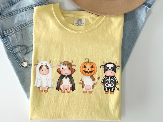 Halloween Cow PNG: Spooky Farm Animal Clipart Digital Download