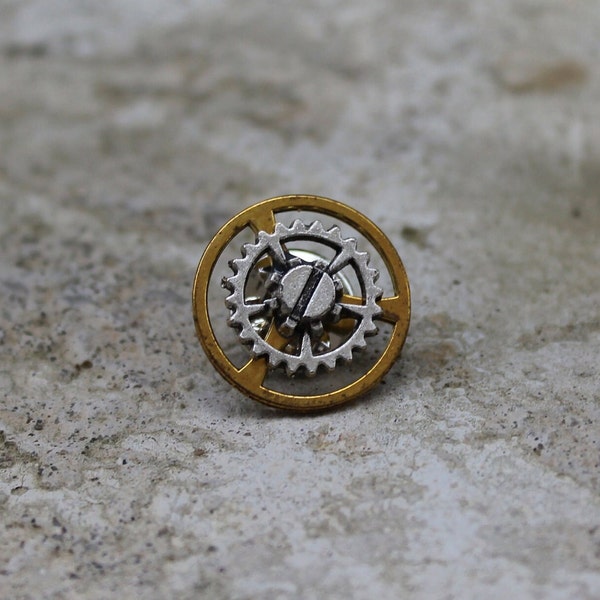 Steampunk Wheel Lapel Pin | Cog | Gear| Brooch | Tie Tack | Jewelry| Clothing | Retro | Badge | Clockwork | Nerd | Geek | Engineer | Punk