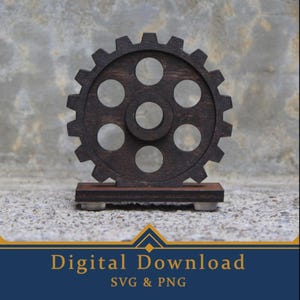 Small Gear Sculpture SVG Multi-Layer Cut Files for Glowforge, CNC, Cricut, Laser | Cog | Wheel | Steampunk | Industrial | Décor | Clockwork