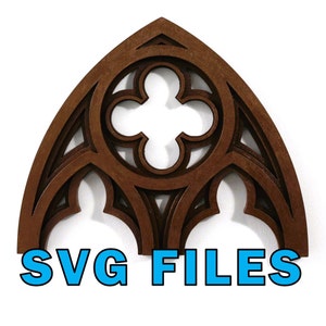 Cathedral Arch Wall Decor Digital SVG Files | Glowforge | Laser Cutting | CNC | Cricut | Gothic Architecture | Medieval | Renaissance
