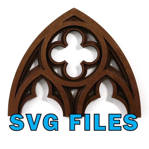 Cathedral Arch Wall Decor Digital SVG Files | Glowforge | Laser Cutting | CNC | Cricut | Gothic Architecture | Medieval | Renaissance