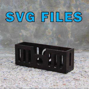 Grote visitekaartjeshouder SVG-bestanden knippen voor Glowforge, CNC, Cricut, Laser | Op sciencefiction geïnspireerd decor
