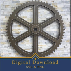 Zahnrad SVG mehrschichtige Schnittdateien für Glowforge, CNC, Cricut, Laser | Zahnrad | Rädchen | Steampunk | Industriell | Dekor | Retro | Uhrwerk | Rustikal