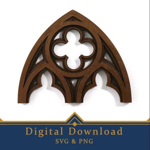 Kathedraal boog muur decor digitale SVG-bestanden | Glowforge | Lasersnijden | CNC | Cricut | Gotische architectuur | Middeleeuws | Renaissance