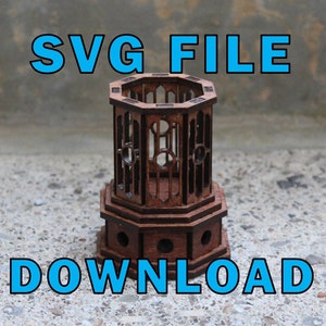 Theelichthouder SVG-bestand downloaden | Glowforge | Laser | CNC | DIY-houtbewerking