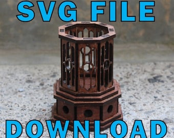 Pobierz plik SVG na świeczkę typu tealight | Glowforge | Laser | CNC | DIY Woodworking