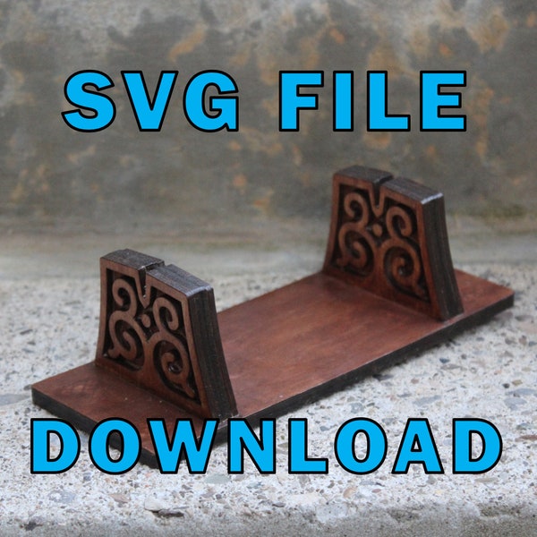 Viking Sword Stand SVG Files | Digital Download | Glowforge | CNC | Laser Cut | Cricut | Germanic | Celtic | Saxon | Medieval | Ancient