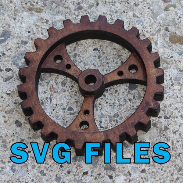 Gear SVG Multi-Layer Cut Files for Glowforge, CNC, Cricut, Laser | Cog | Wheel | Steampunk | Industrial | Décor | Retro | Clockwork | Rustic