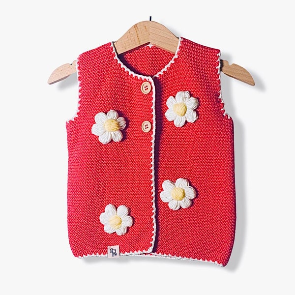 Hand Knitted Vest Etsy