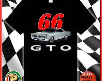 Pontiac Palmetto Green GTO 1966 Unisex Crewneck Black Tshirt