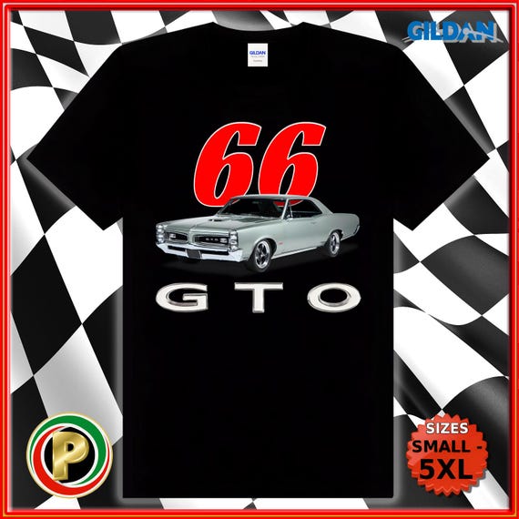 Pontiac Palmetto Green GTO 1966 Unisex Crewneck Black Tshirt