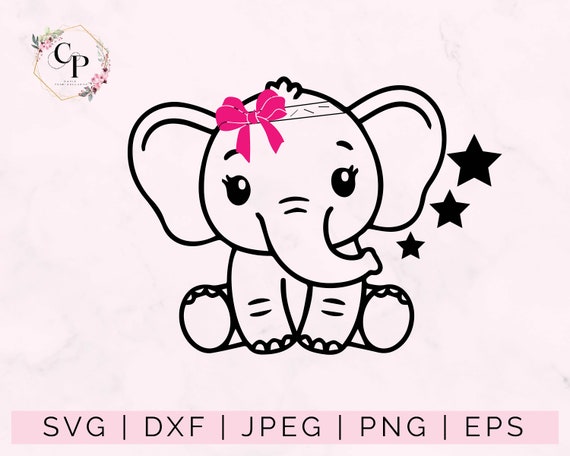 Baby Elephant Svg Baby Elephant Png Pink Elephant Svg - Etsy Uk