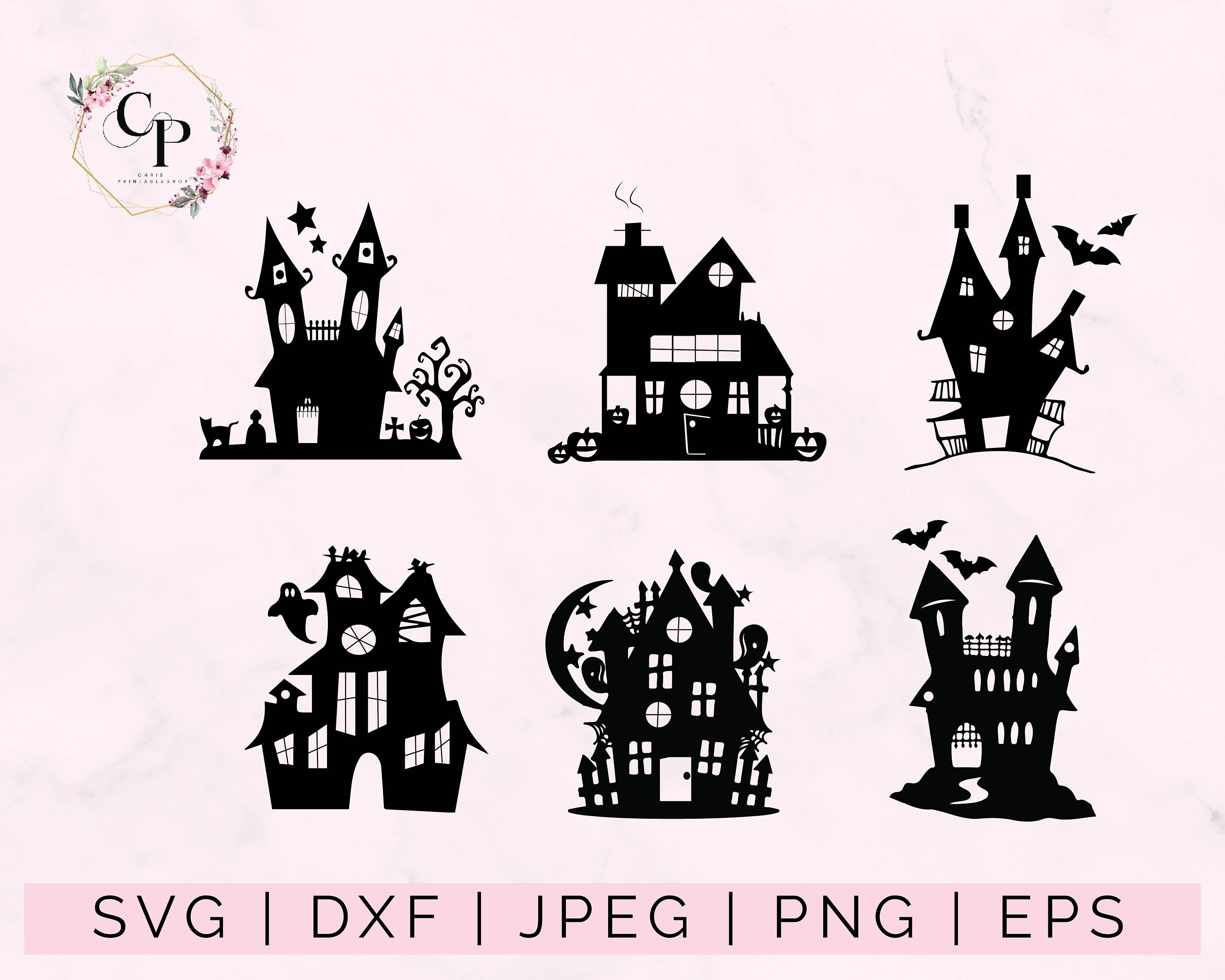 Haunted House Svg Haunted House Svg Bundle Haunted House - Etsy UK