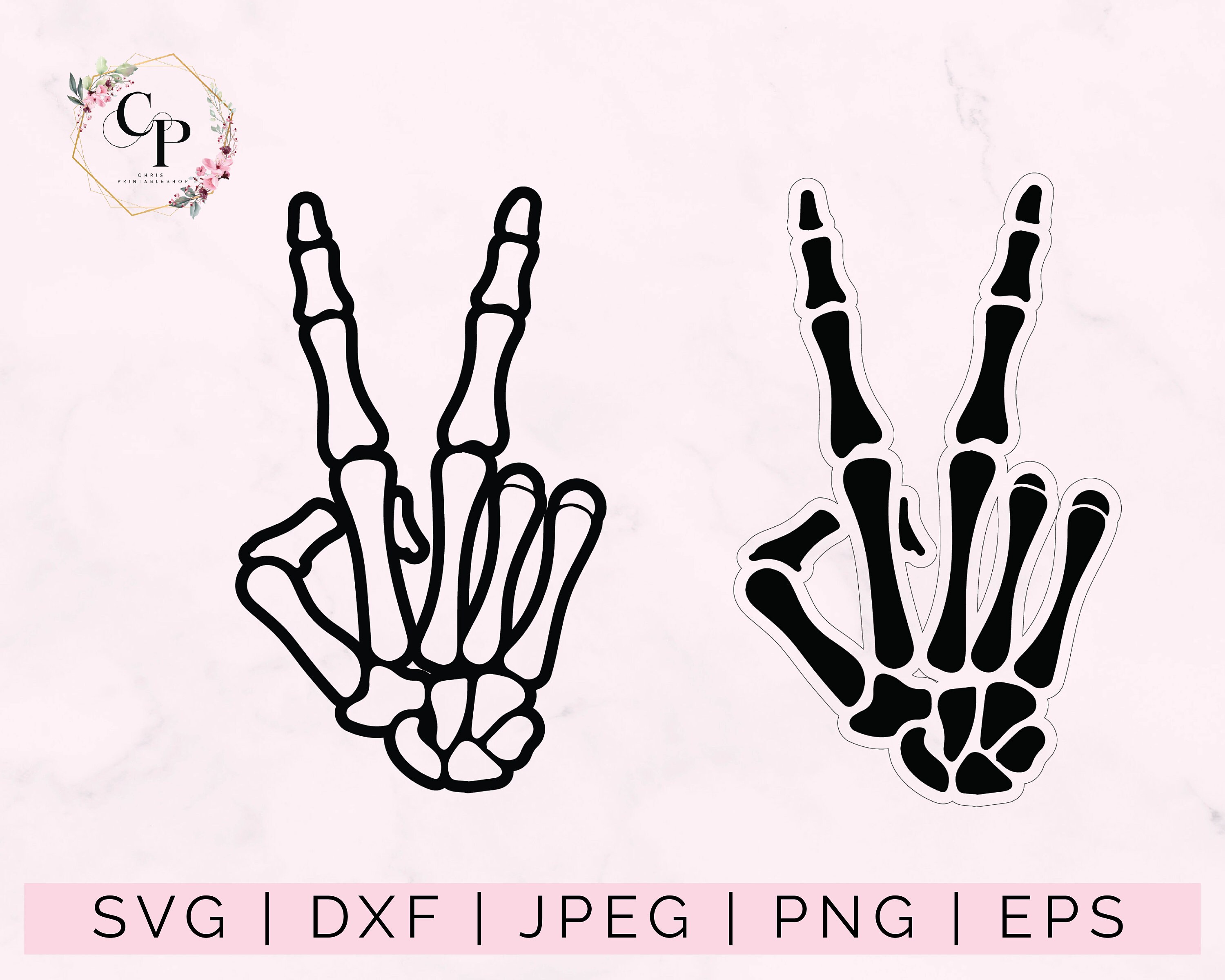 Skeleton Peace Sign Peace Sign Svg Vector Peace Sign - Etsy