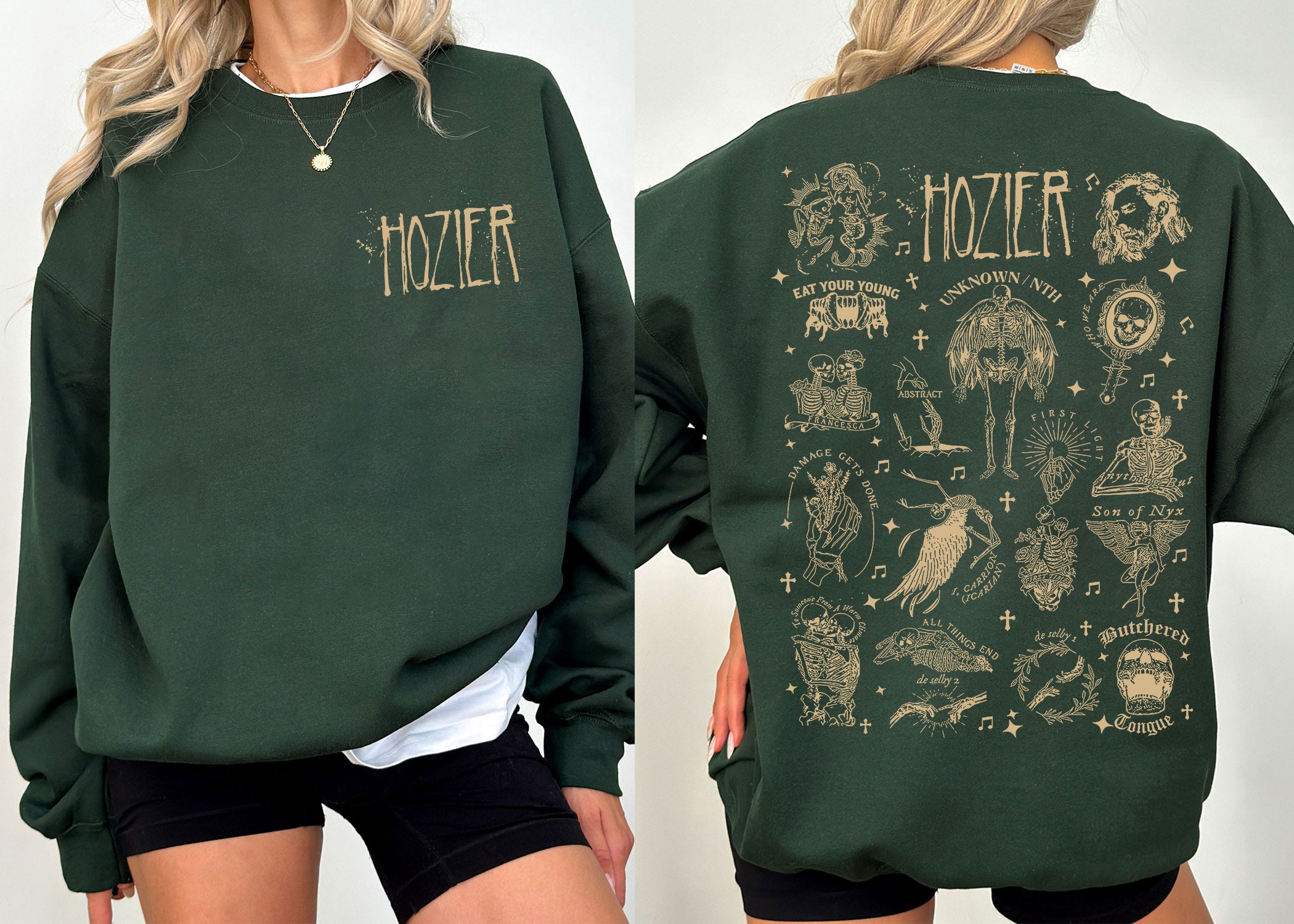 Vintage Unreal Unearth Tour 2024 Merch, Hozier Music Tour Sweatshirt