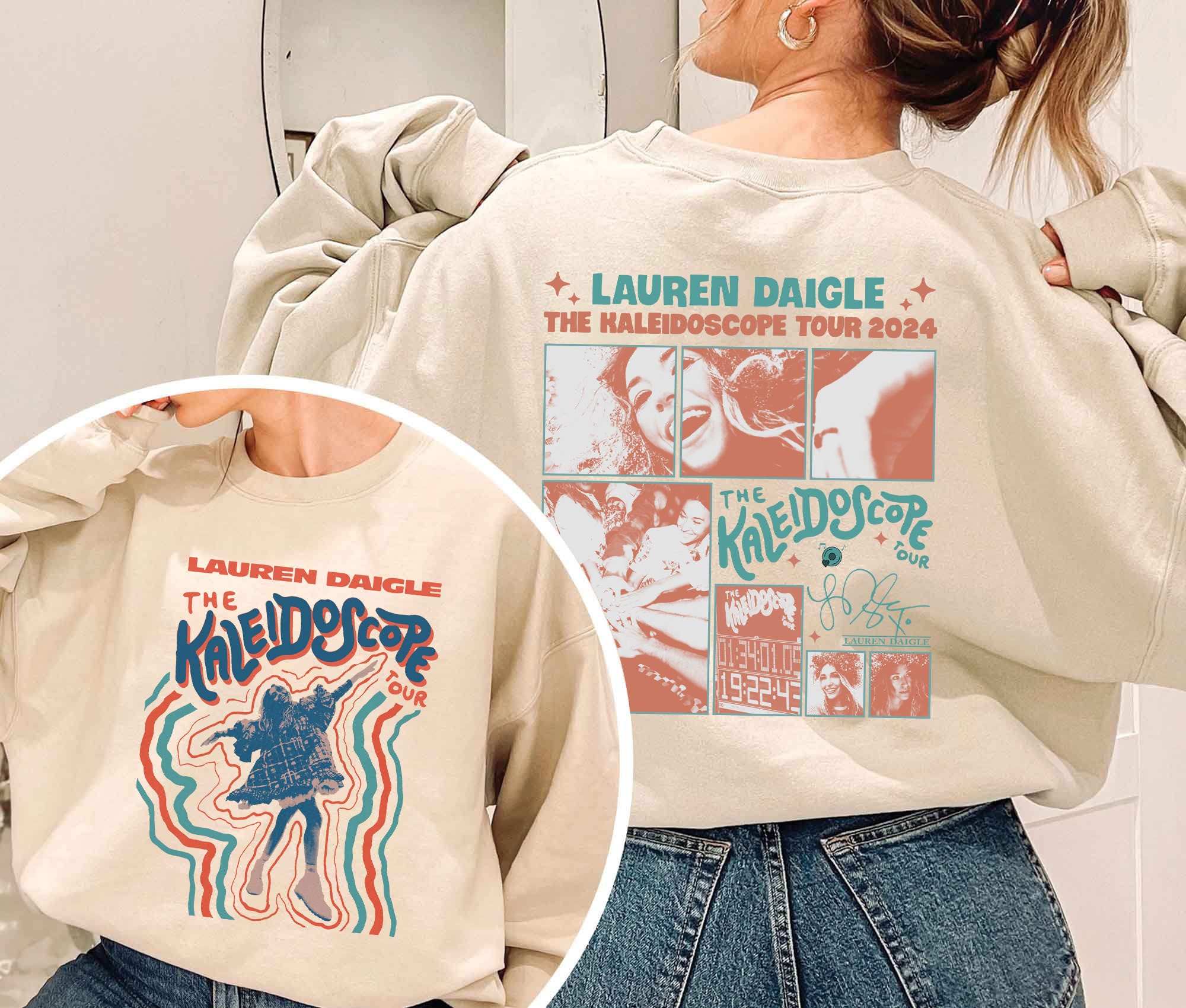 Vintage Lauren Daigle The Kaleidoscope Tour 2024 Sweatshirt, Lauren Daigle Concert