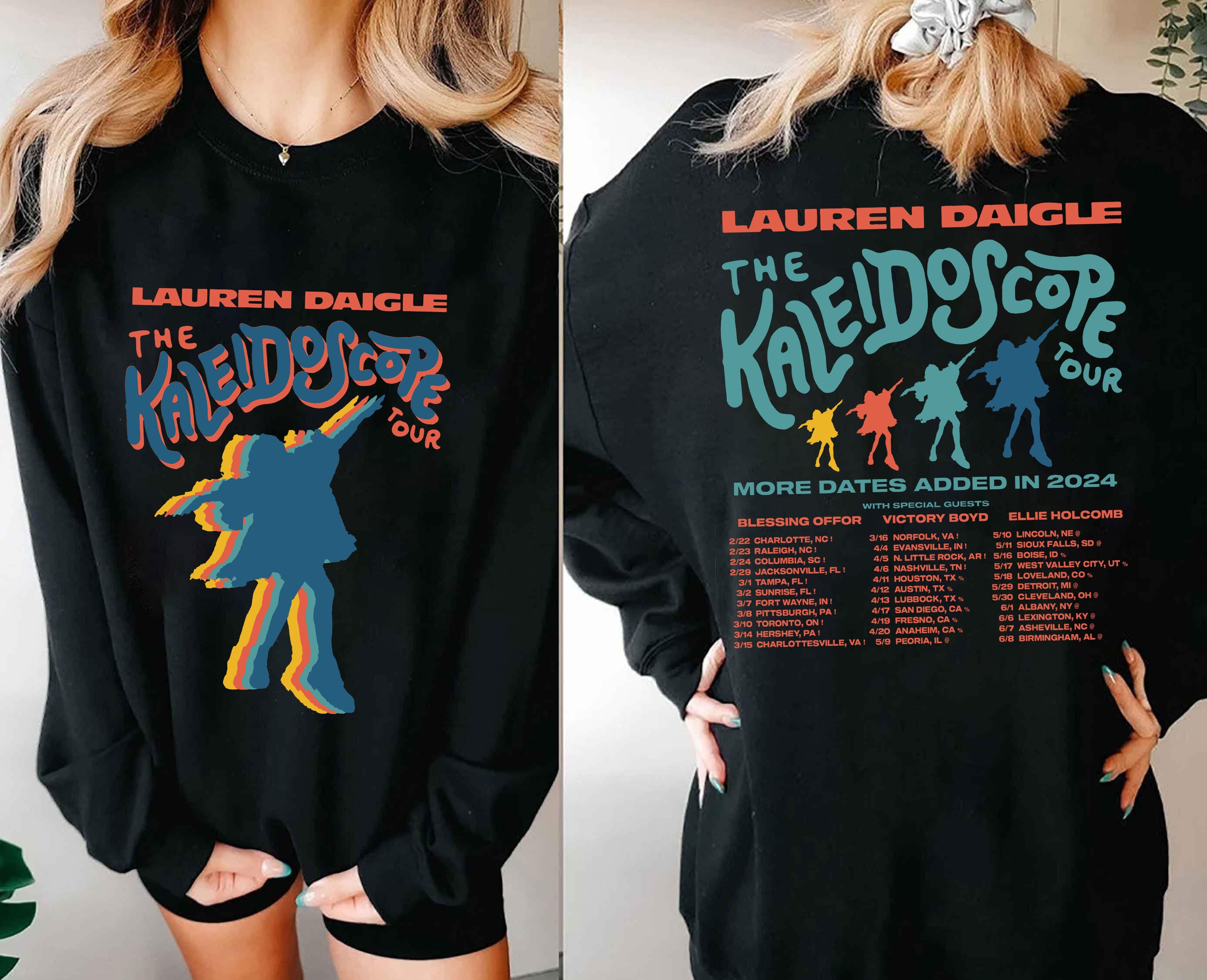 Vintage Lauren Daigle Sweatshirt, Lauren Daigle The Kaleidoscope Tour Shirt