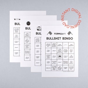 Bingo de mierda de Fórmula 1 Descargar imprimible