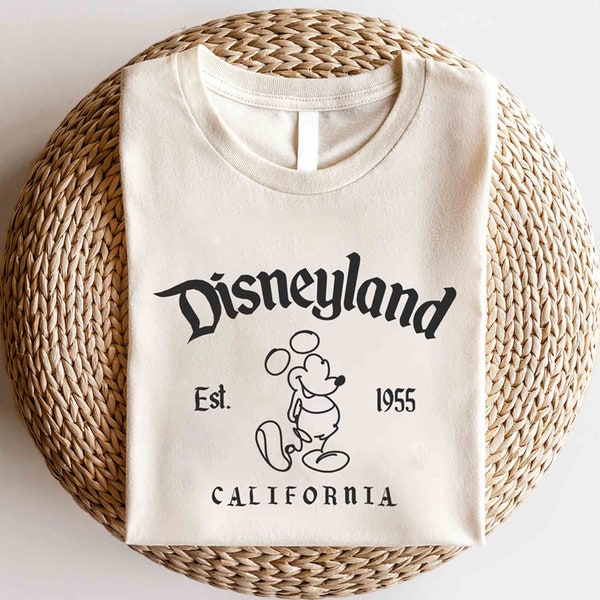 Disneyland Mickey Est. 1955 California Shirt, Mickey Mouse Shirt, Walt Disney's Disneyland Shirt, Disney Family Trip Shirt,Mickey Line Shirt