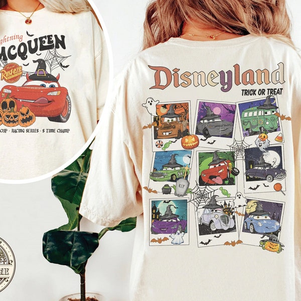 Vintage Disneyland Shirt, Lightning Mcqueen Halloween Shirt, Vintage Disney Cars Sweatshirt, Disney Car Pixar Shirt, Halloween Party