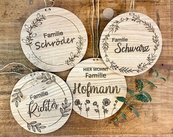 Personalisiertes Türschild I Holzschild I Namensschild I Eiche I Geschenkidee I Mitbringsel