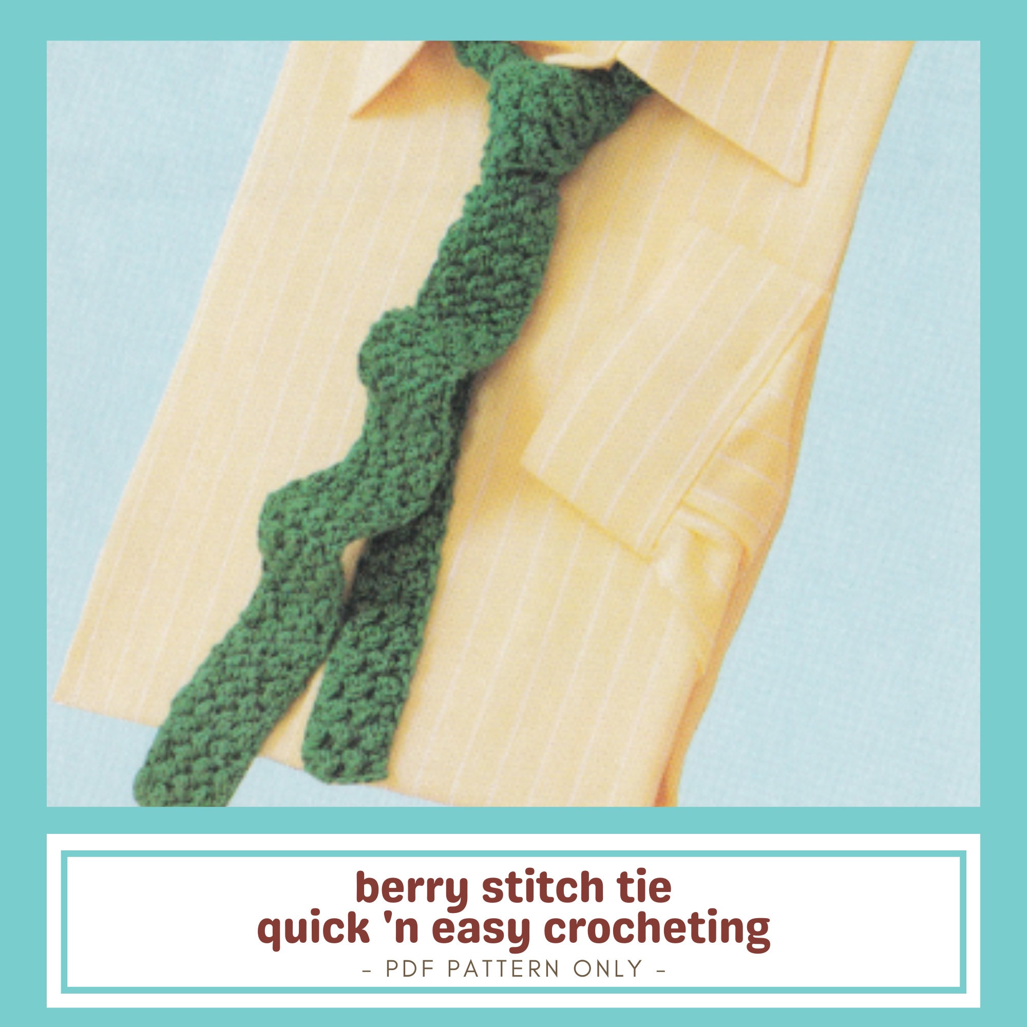 Berry Stitch Tie Crochet Pattern