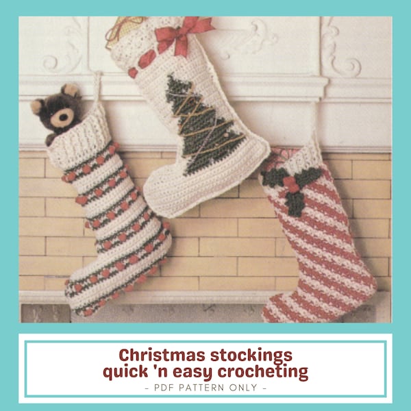 Christmas Stockings Crochet Pattern - Quick 'n Easy Crochet