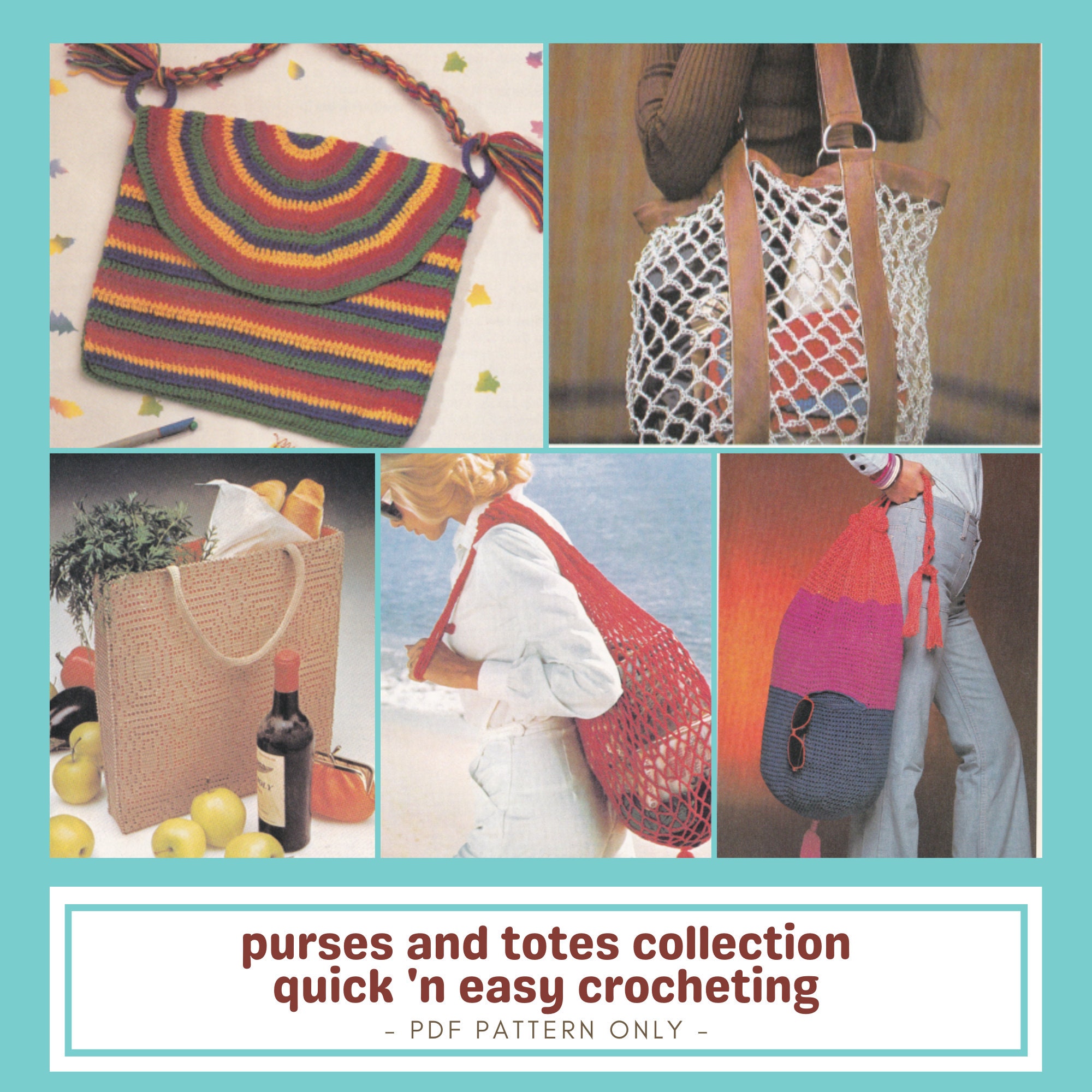 30 Crochet Purses and Bags To Make at Home: Fresh Patterns for Everyday Carryalls 19 Retro Purses and Bags Pattern Collection
