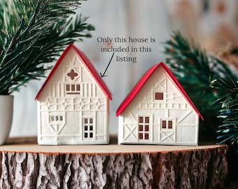 3D Christmas Village Paper Lantern SVG: DIY Candle House (Digital File)