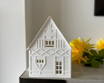 Paper House Luminary SVG: DIY Christmas Village Decoration (Digital Download)