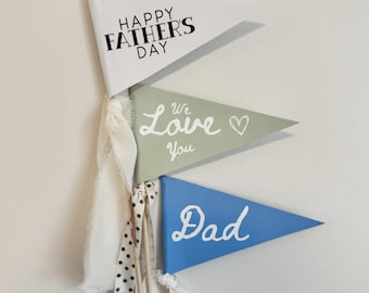 Afdrukbare vaderdagvlaggen: doe-het-zelfdecoratie, set van 3 (digitale download)