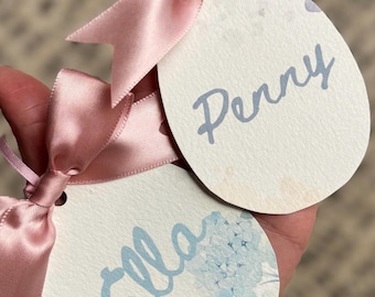 Watercolor Easter Basket Tags: Personalized Printable Canva Template