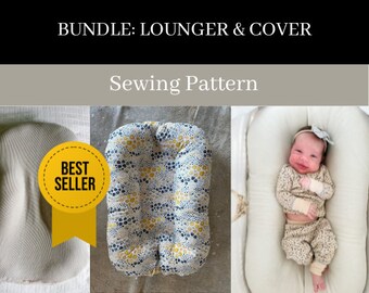 Baby Lounger Sewing Pattern BUNDLE: Easy Beginner Tutorial (PDF Download)