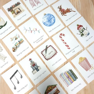 Printable Christmas Advent Calendar Activity Cards: Festive Holiday Fun (PDF Download)