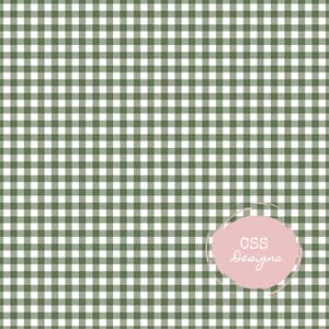 May include: A digitally created pattern featuring a green and white gingham check design. The pattern is a repeating grid of squares, with alternating green and white blocks. A pink circle with the text "CSS Designs" is in the lower right corner.