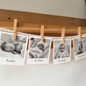 Bannière anniversaire photo Polaroid fichier numérique imprimable pour le premier anniversaire des bébés Bannière anniversaire photo Polaroid pour adultes et enfants chaque année