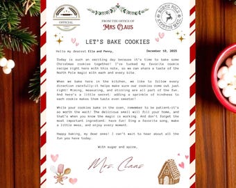 Printable Letter from Mrs. Claus: North Pole Christmas Note (Digital Download)