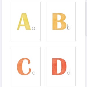 Schede didattiche con le lettere dell'alfabeto per bambini che imparano le lettere, schede didattiche con l'alfabeto per l'istruzione parentale, schede didattiche con l'alfabeto stampabili per bambini piccoli