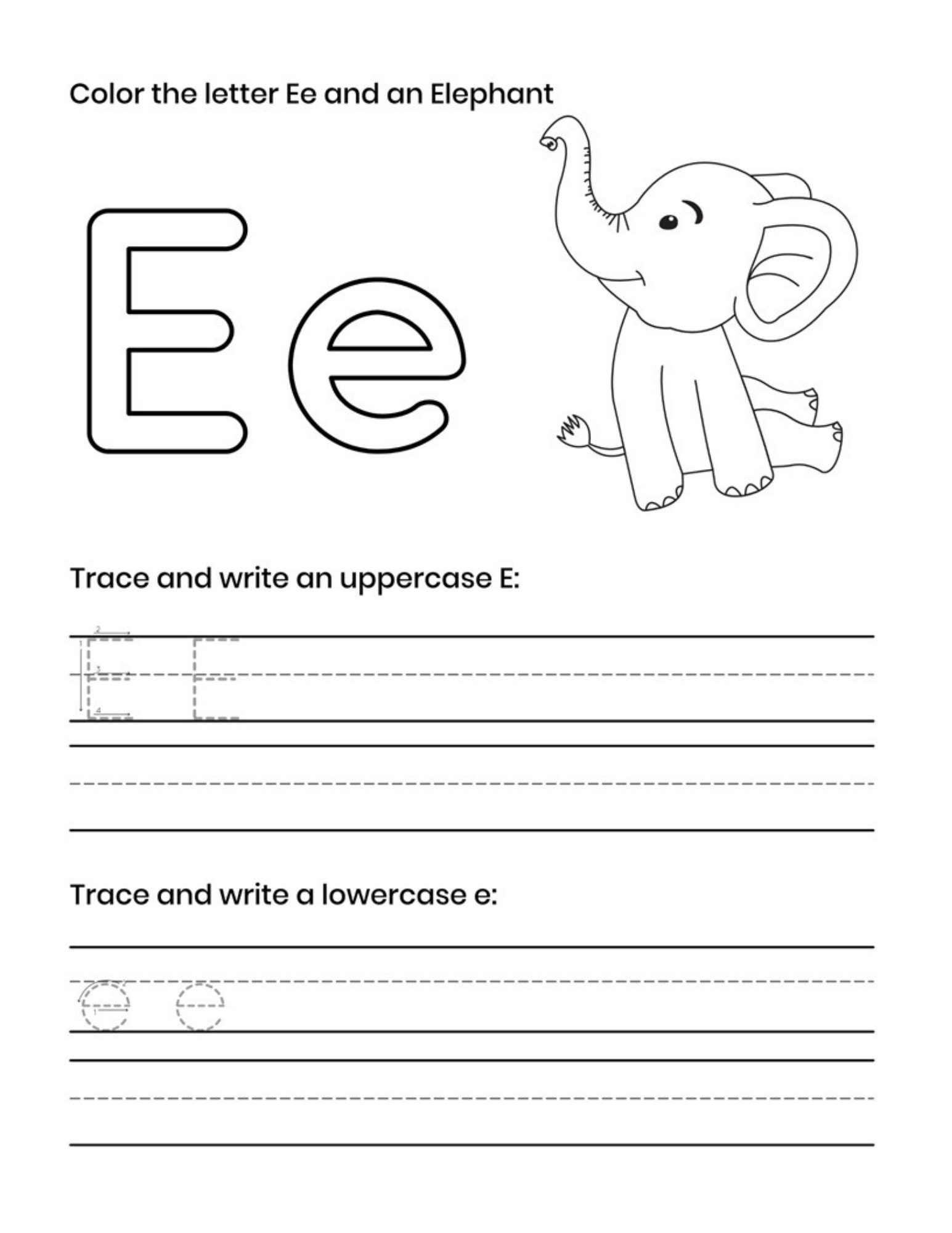 Trace Write and Color Letters A-Z Activity Sheets Fun for - Etsy