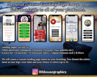 Aangepaste link in bio-bestemmingspagina die we maken | Marketing | Instagram | Tik Tok | Influencer | Links naar sociale media | Facebook-prijslijst van Blogger