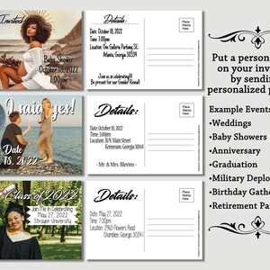 Postcard We Print Custom Personalized Wedding Baby Shower Graduation Anniversary Mailing Invitations