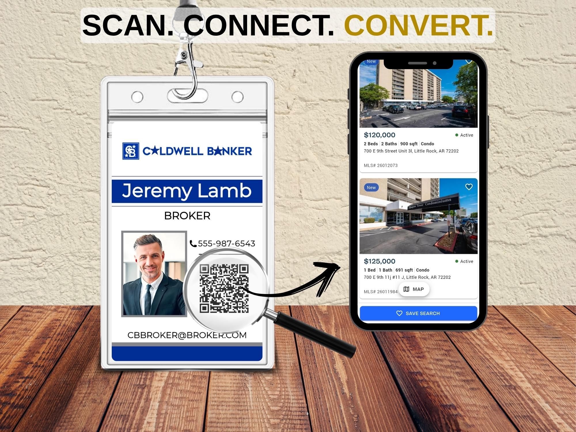Printed Custom Realtor ID Badge With QR Code | Real Estate Agent Name ...