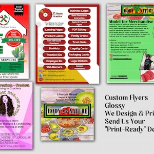 Folhetos personalizados que imprimimos negócios publicitários brilhantes 4x6 5x7 promocionais