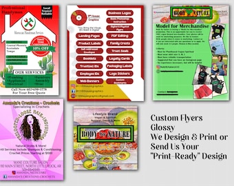 Custom Flyers We Print Glossy Advertising Business Promotional 4x6 5x7
