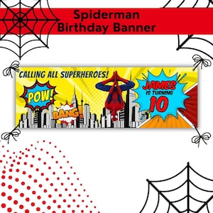spiderman birthday banner
boy birthday party
custom birthday banner
spiderman party