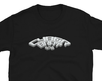 CYBER BRAT y2k streetwear tee, Chrome style