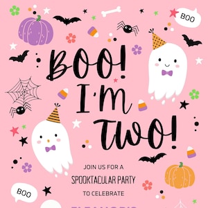 Boo! I'm Two! Party Invitation