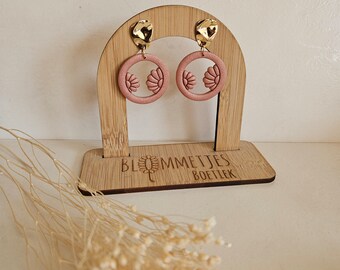 Pendientes florales - oro rosa